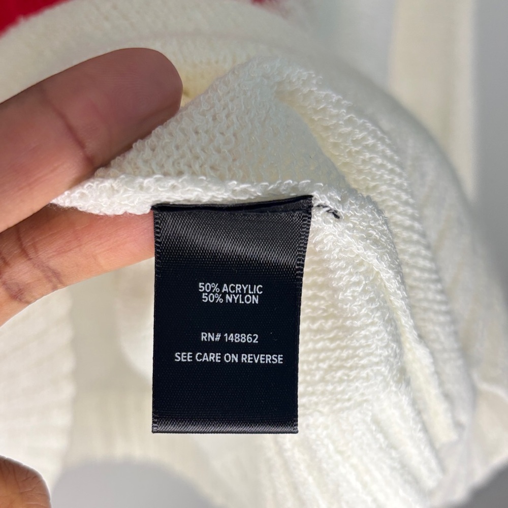 Torrid Cream Knit Flag Pullover Light Weight Sweater 3(3X) - Picture 8 of 11